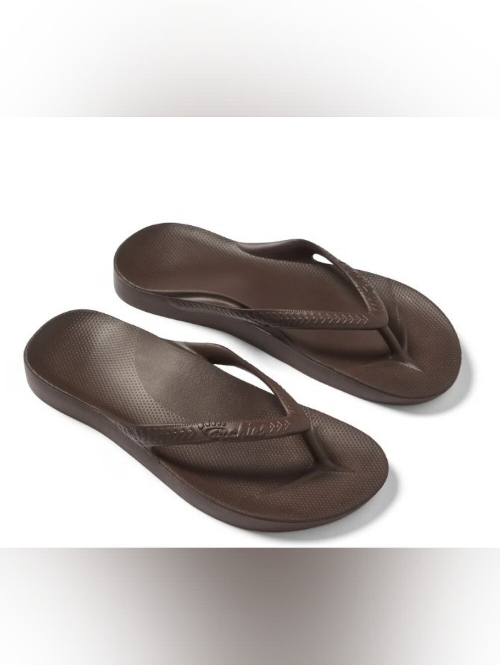Archies FIRE! NWT! The Arch Support Flip Flops in Brown. Sz 8W/7M. R2S!